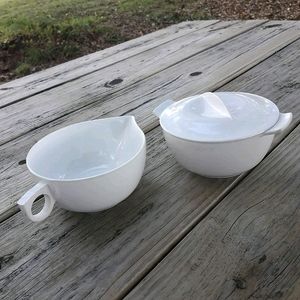 Vintage Creamer and Sugar Bowl RV Camping Dishes